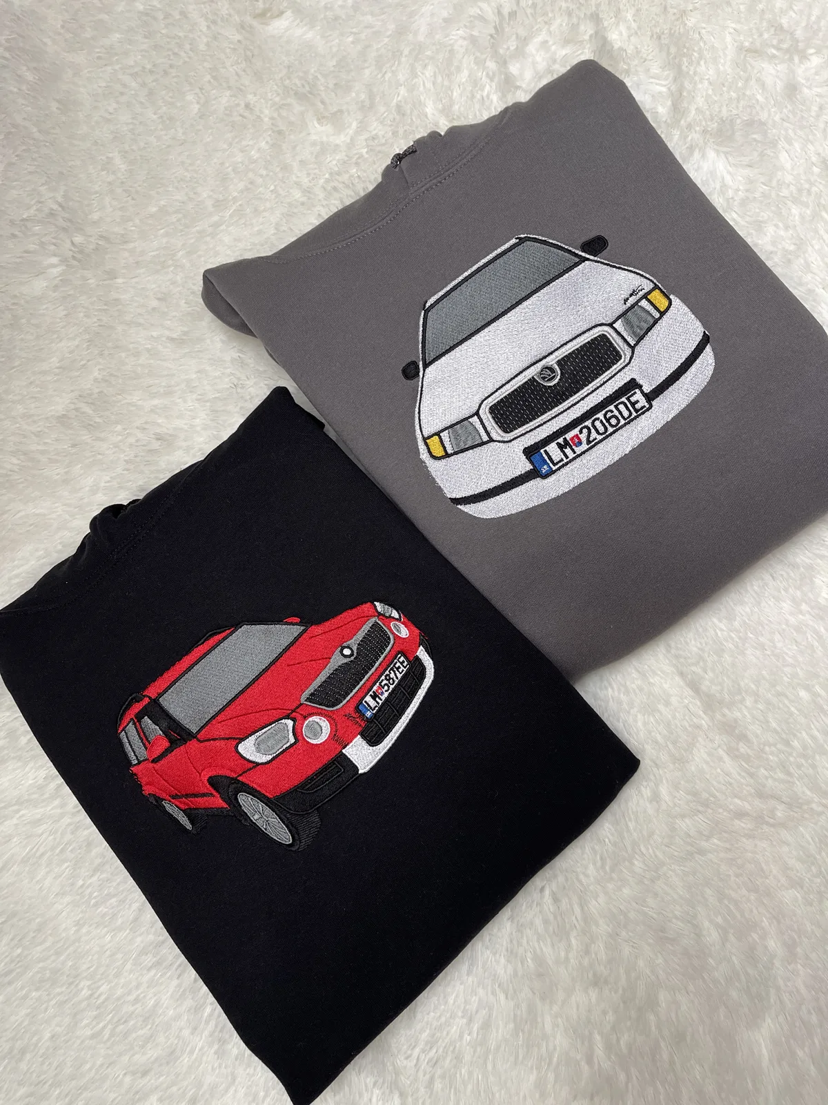 Autá na želanie — výšivka